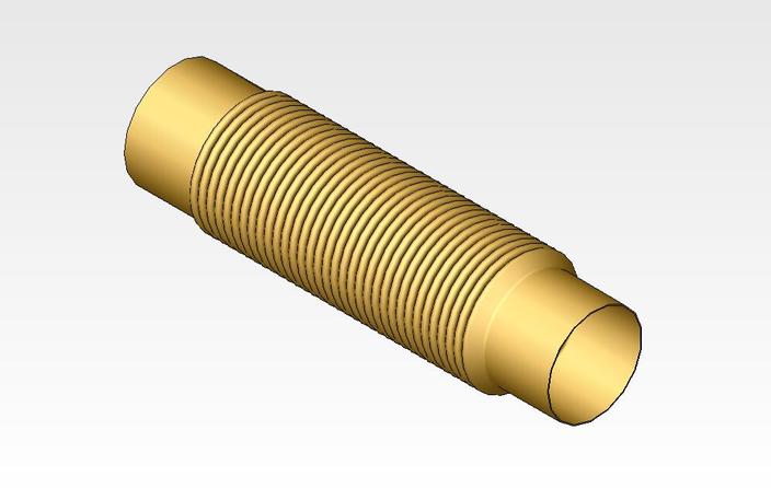 Corrugated flexible connector for 4" exhaust manifold