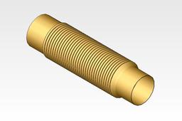 Corrugated flexible connector for 4" exhaust manifold