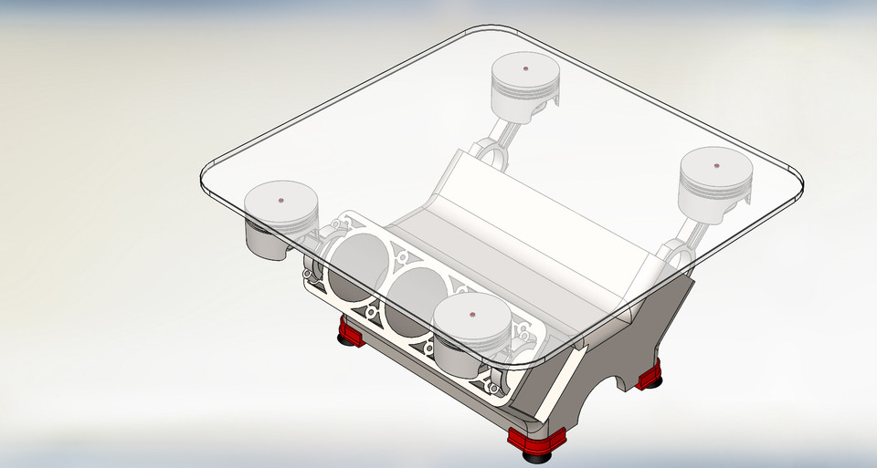 V6 Engine block table 3D CAD Model Library GrabCAD
