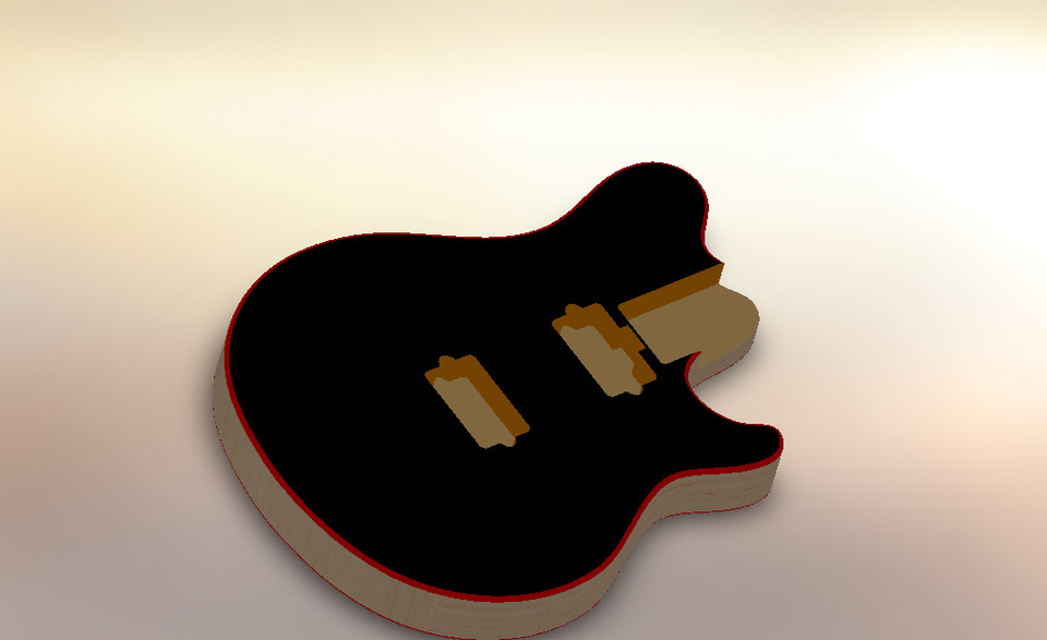 axis ss guitar 3D CAD Model Library GrabCAD