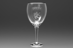Etched wine glass