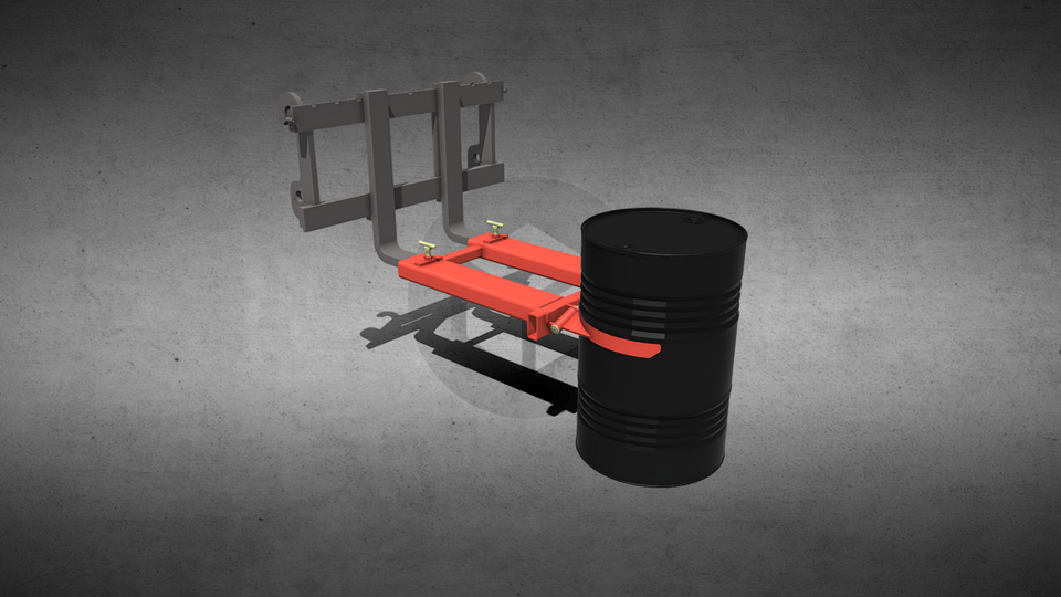Fork-mounted drum clamp