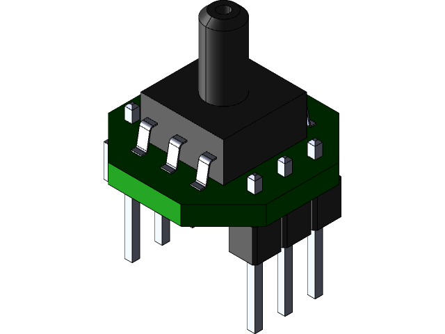 XGZP6847A Gas Pressure Sensor | 3D CAD Model Library | GrabCAD