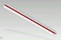 triangular scale ruler