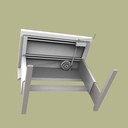 SOVELLA ADJUSTING TABLE WITH WORM, CABLE, AND 3 HANDLE POSITIONS
