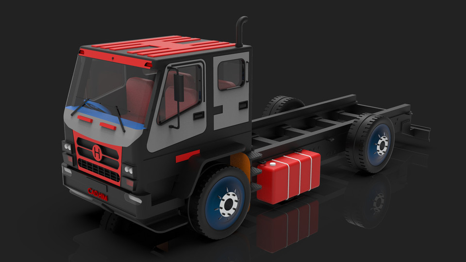 Double Cab Chassis Truck Assembly 3D CAD Model Library GrabCAD