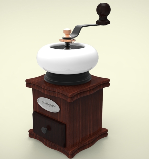 my coffee grinder 3D CAD Model Library GrabCAD