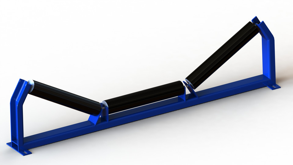 V Belt Conveyor Idler Roller for W1000mm 3D CAD Model Library GrabCAD