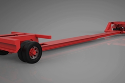 Extendable trailer with rigid axle and steering axle