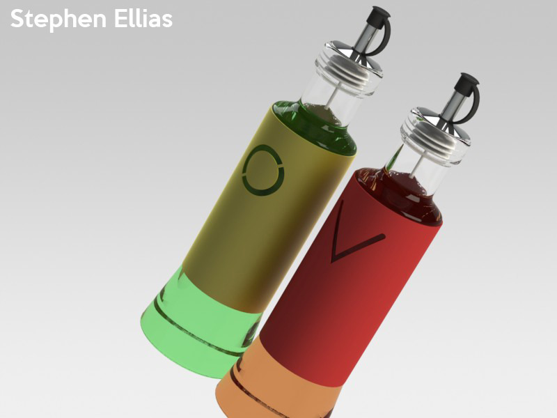 Oil And Vinegar Bottles 3D CAD Model Library GrabCAD