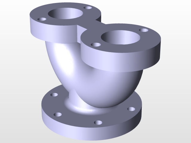 Flange and parallel pipes connector