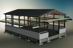 Industriehal 2013 met rolbrug