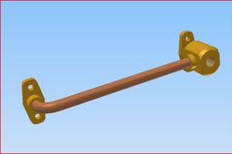 Steam engine components. Long pipe assy