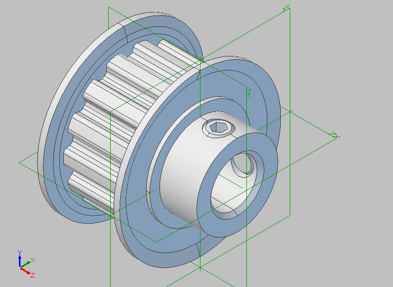 timing belt pulley cad