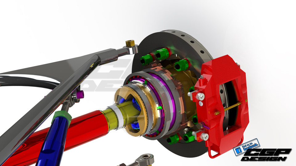 Formula1 rear wheel connection... design by ChikaAsistent 3D CAD Model Library GrabCAD