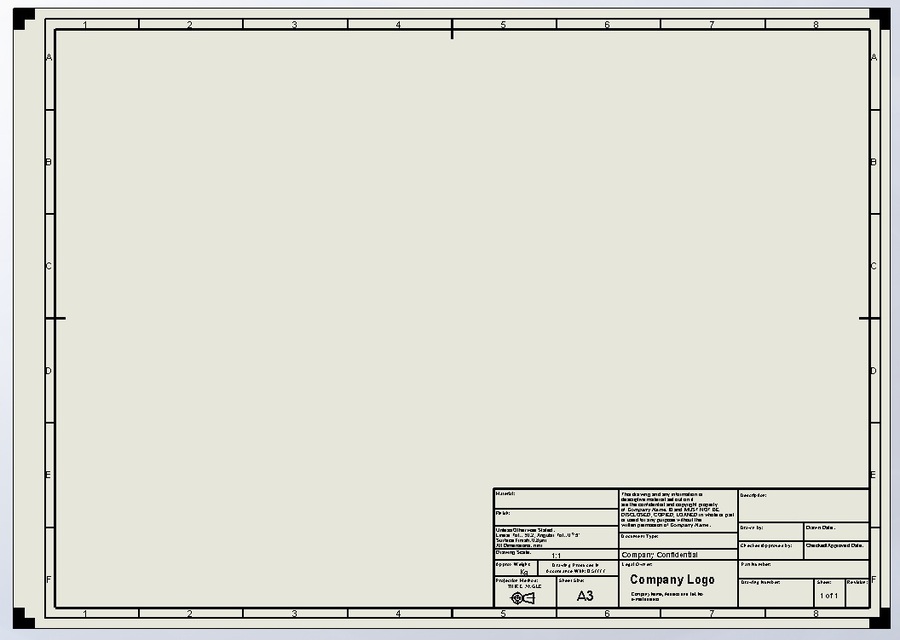 SolidWorks Drawing Templates, 3D CAD Model Library