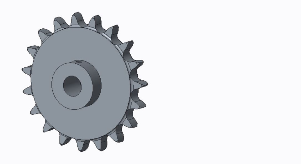 Chain Sprocket 19tooth 3D CAD Model Library GrabCAD