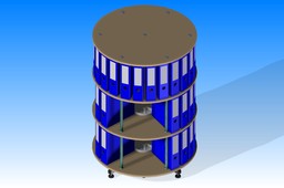 Archive rotating cabinet binders