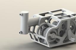 Overcomplicated water pump mechanism