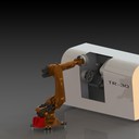 ROBO KUKA EM TORNO CNC
