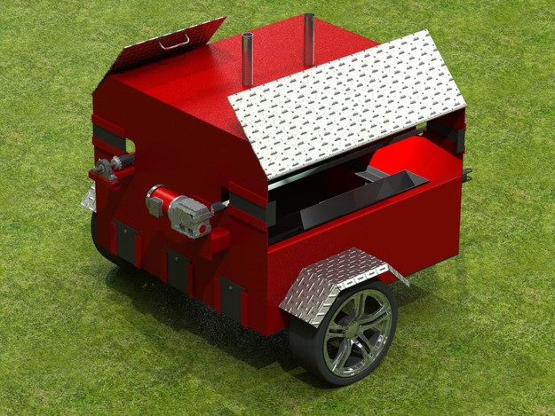 2 Rotisserie Grill - BBQ Trailer