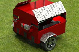 2 Rotisserie Grill - BBQ Trailer