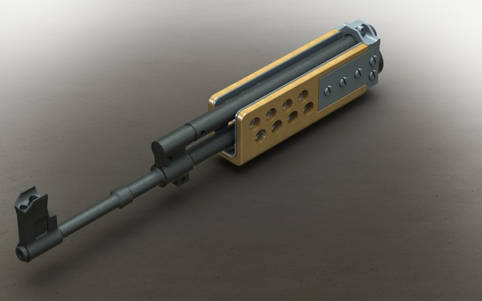 Kel Tec SU16 Custom Handguard STL STEP / IGES SOLIDWORKS 3D CAD.