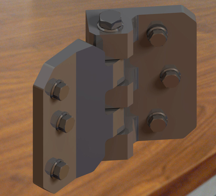 MILITARY HINGE 3D CAD Model Library GrabCAD