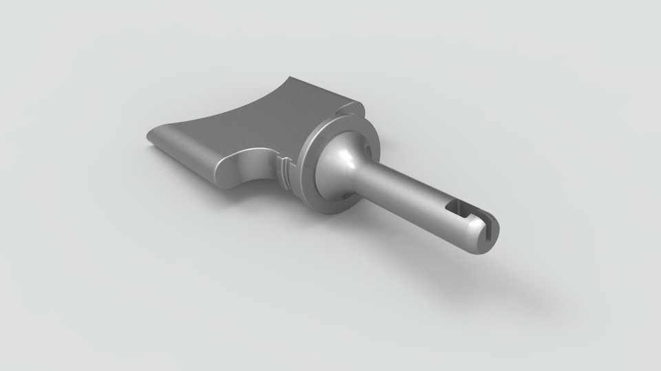 Aprilia RS125 Rotax power valve blade 3D CAD Model Library GrabCAD