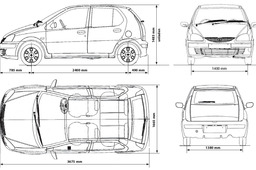 tata indica car sketch tracer