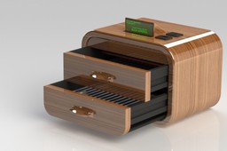 Toaster type bedside table with lcd (designed, engineered and assembled by Michele Bini Chiesa)