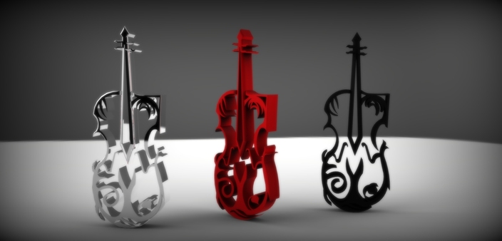 Violin necklace