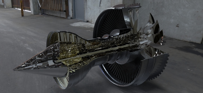 Trent 1000 Engine for KeyShot 3D Rendering Competition