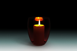 Glass candle holder
