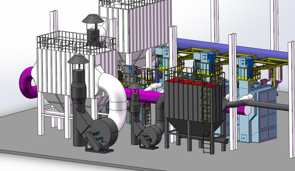 shot blasting machine 3D CAD Model Library GrabCAD