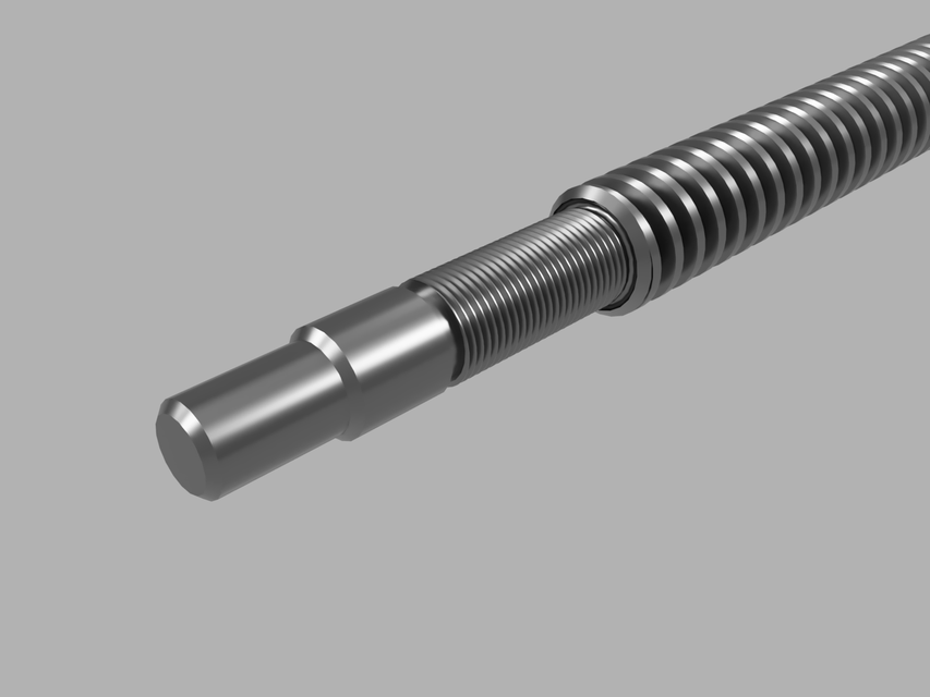 Ball screw (SFU1605) 3D CAD Model Library GrabCAD
