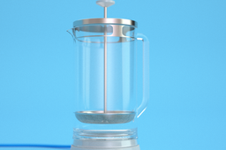 french press with heating element