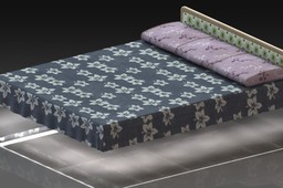 Single-support bed with LED lights 