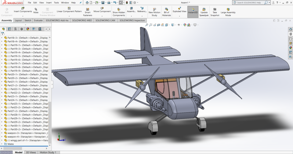airplane 3D CAD Model Library GrabCAD
