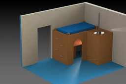Lofted Bed