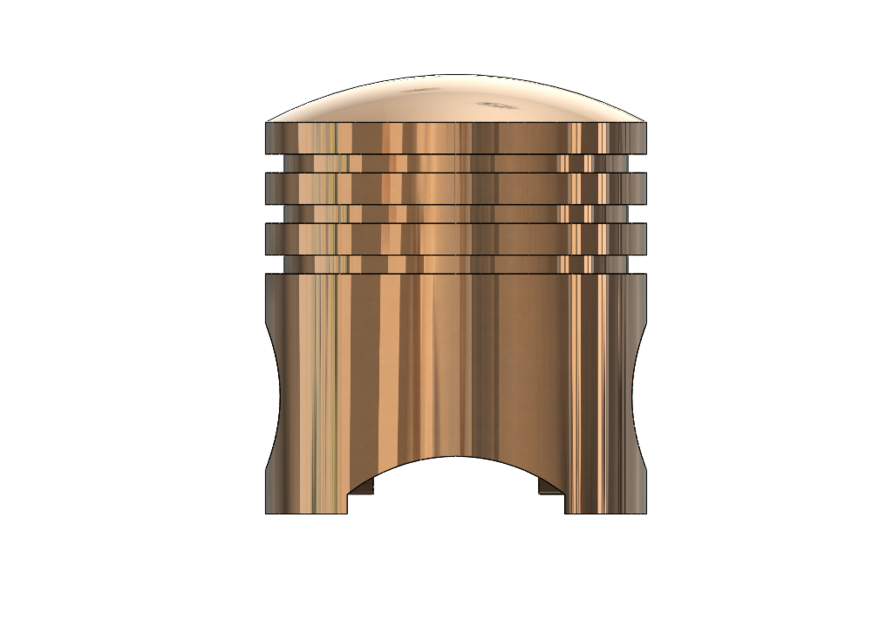 Piston Head design in Solidworks 3D CAD Model Library GrabCAD