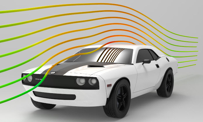 Dodge Challenger with CFD Results