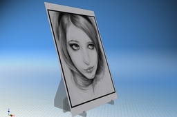 The photo on stand