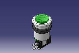 SPDT MOMENTARY PUSHBUTTON, GREEN BUTTON