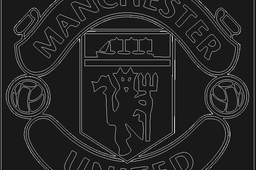 dxf from jpg - Manchester United logo