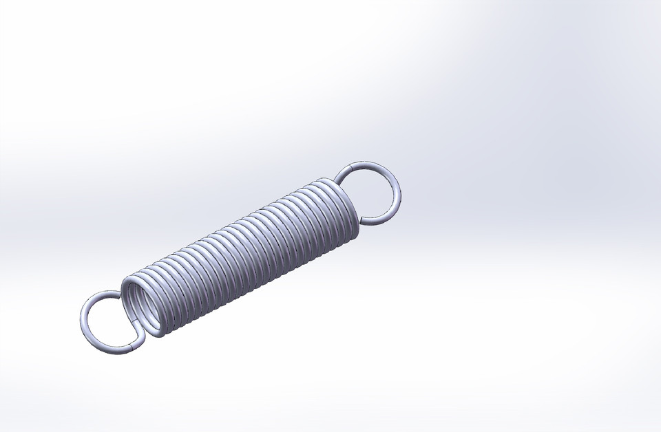 Extension Spring 3D CAD Model Library GrabCAD