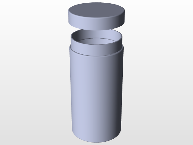 Plastic Cylindrical Can