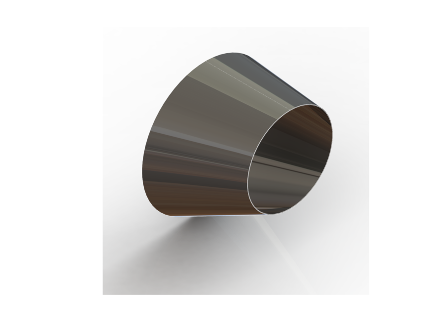 Asymmetrical cone with sheet 
