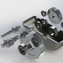 2 stage reduction gear box