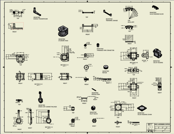 DETAIL DRAWINGS OF A STEAM ENGINE (2)